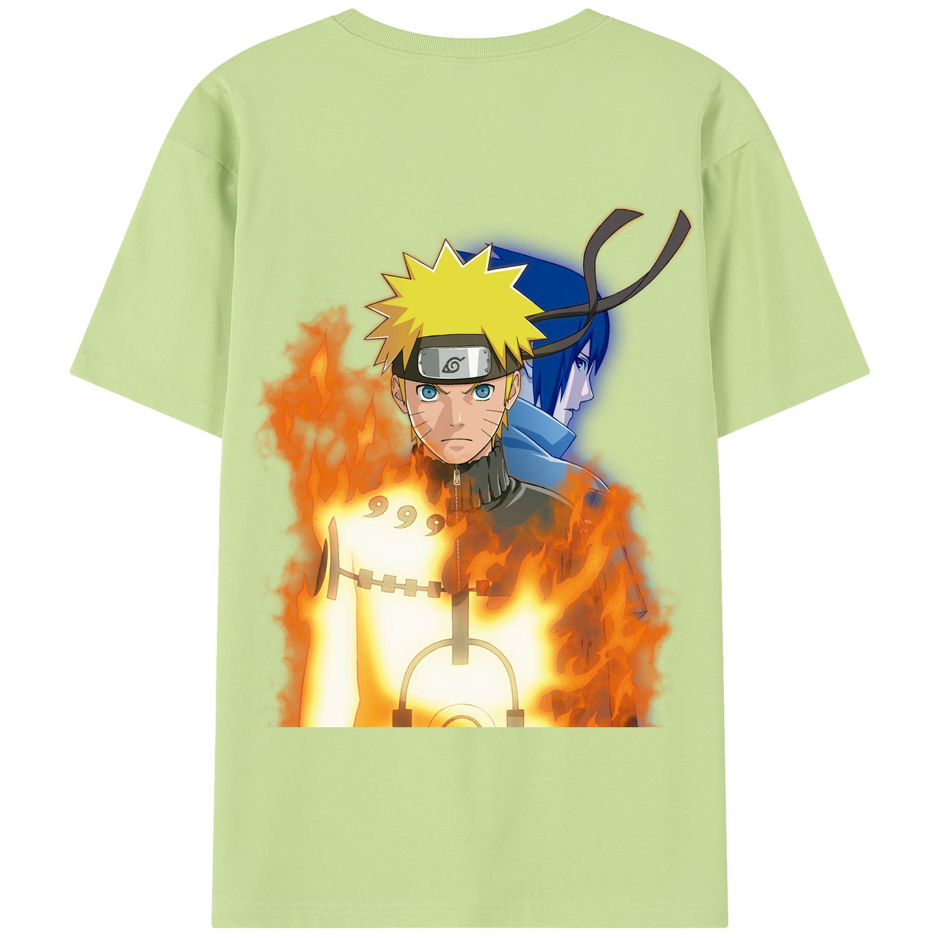 （画像用） NARUTO -ナルト- うずまき ナルト Uzumaki Naruto 綿100％半袖Tシャツ（背面プリント）